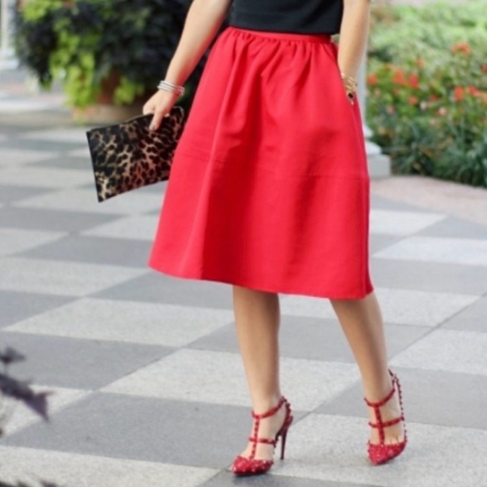 Express midi puffy skirt